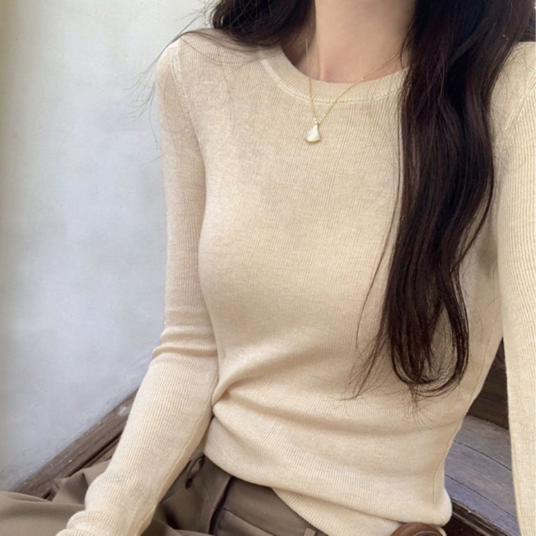 미뉴트 데일리 골지 라운드 니트