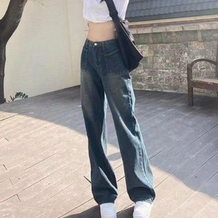 여성 루즈핏 빈티지 와이드 청바지 편한 팬츠 와이드핏 여성봄 의류 간절기옷