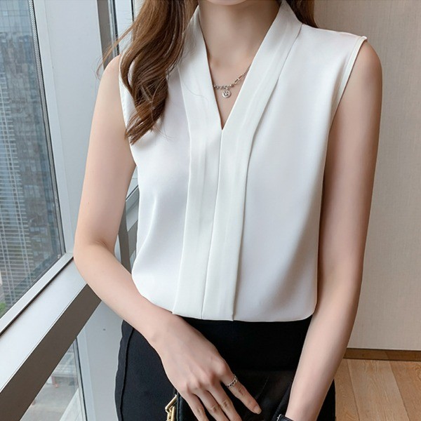 4컬러 민소매 블라우스 슬리브리스 이너웨어 자켓 보들보들 이너티 여성나시